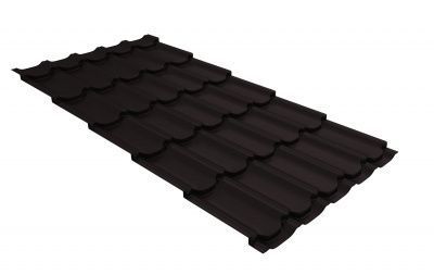 Металлочерепица Grand Line Kvinta Plus PurLite Matt RAL 9005 Черный