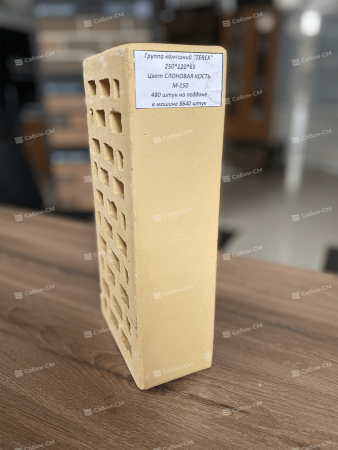 Облицовочный кирпич Tereх одинарный 1 НФ Слоновая кость рустик, М175